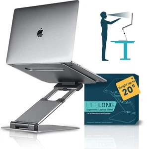Ergonomic Adjustable Laptop Stand for Desk - Height Up to 20" Portable Comput... - Picture 1 of 9