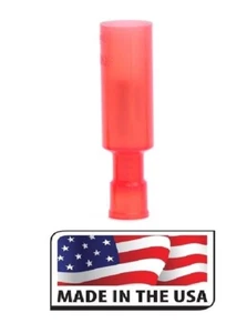 (100) 22-18 ROT NYLON BUCHSE KUGEL RUND STECKER DRAHT TERMINAL Made in USA - Bild 1 von 1