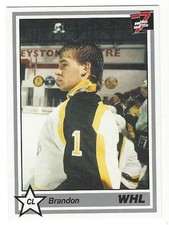 BRANDON WHEAT KINGS CHECKLIST 1990-91 7th Inning Sketch #334 NM WHL Trevor Kidd