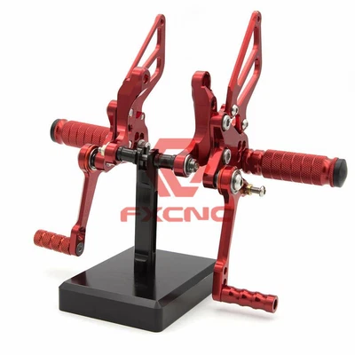 FXCNC CNC Footpegs Rearsets Pedals For 1199 Panigale STREETFIGHTER 848 1100 Red - Изображение 1 из 4