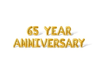 65 ANIVERSARIO Carta Globo Banner - 65 Aniversario Fiesta Decoraciones Foto 1 de 4