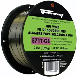 Forney 42300 Flux Core Mig Wire, Mild Steel E71Tgs.030-Diameter, 2-Pound Spool - Picture 1 of 12