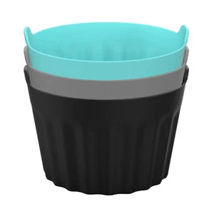 3Pcs Air Fryer Egg Poacher Mould Silicone Cake Reusable Nonstick Muffin Cup Mold - Picture 1 of 12