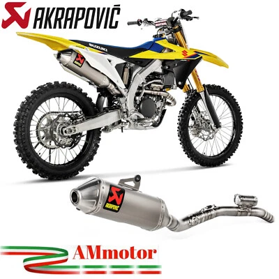 Akrapovic Suzuki RM-Z 250 2024 Scarico Completo Per Moto Evolution Line Titanio - Immagine 1 di 4