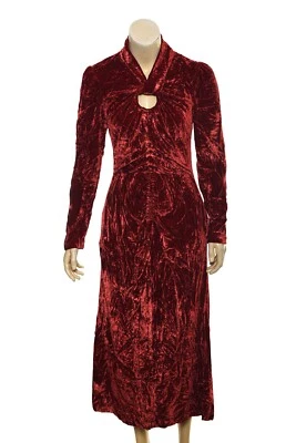 Vestido Ulla Johnson Midi S 4 Para Mujer Fiesta Terciopelo Invierno Manga Larga NUEVO 40405 Foto 1 de 4