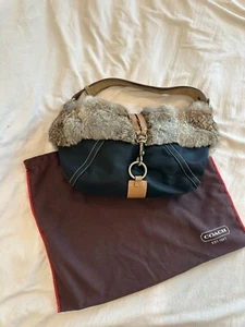 Vintage Coach fur shoulder hobo purse! - Picture 1 of 10