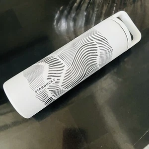 Starbucks  Miir  Zebra Striped 20 oz Thermo 3D double wall water Bottle White - Picture 1 of 10