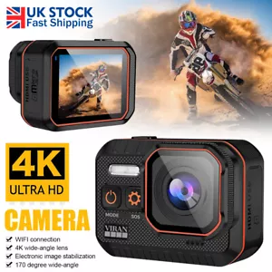 Waterproof WiFi Anti-Shake Action Camera 4K 60FPS HD1080P Sports Cam 170° Remote - Picture 1 of 12