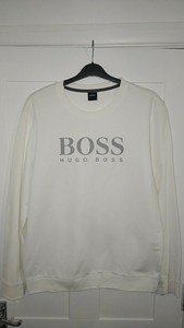 black and white hugo boss jumper