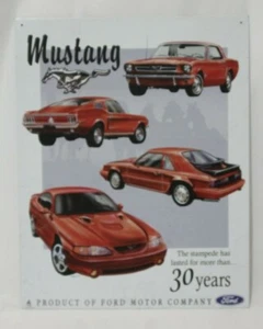 Ford Mustang 30 Year Tribute TIN SIGN metal poster garage wall Mancave 1998  - Picture 1 of 12