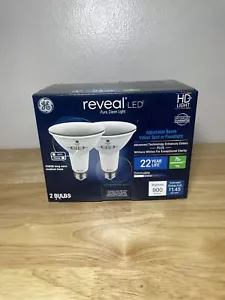 GE 12W 75w 2pk Reveal Par30 Long Neck LED Bulbs Dimmable Flood Spot ADJUSTABLE! - Picture 1 of 6