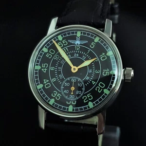 Vintage Military Watch USSR Pilot Aviation Mechanical Wristwatch Pobeda - Picture 1 of 10
