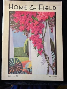 Home & Field June 1933 Magazine 90 Pages House Design Decor Indoors Please Read - Picture 1 of 15