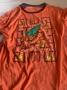 Cat & Jack  PJ Shirt For Boys In Size XL/16 Dinosaur Bike Pizza - Picture 1 of 3