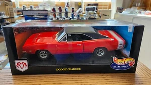 Hot Wheels 1:18 Scale 1969 Dodge Charger in Red with Black Top - Picture 1 of 6