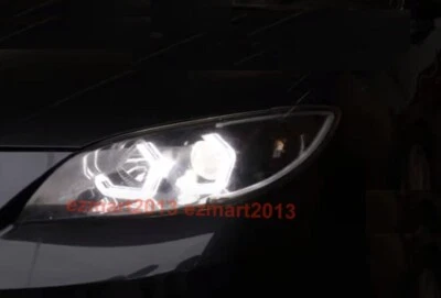 para Mazda 3 velocidades 3 03-09 Faro Cristal Switchback LED Halo Anillo Siganl DRL Foto 1 de 4