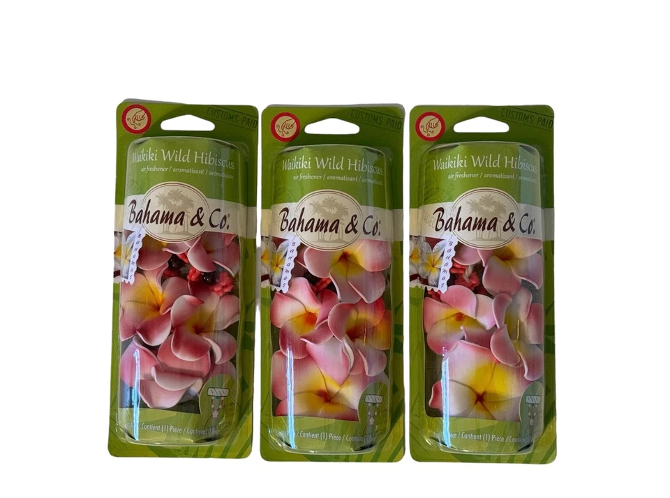 Bahama & Co 06343 Waikiki Wild Hibiscus Scented Car Air Freshener Necklace