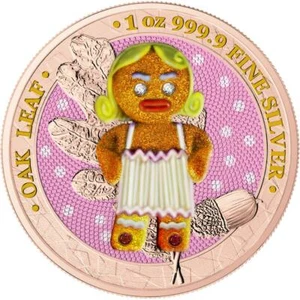 Germania 2019 5 marcos - Bejeweled Gingerbread - Angry Mommy - moneda de plata de 1 oz - Imagen 1 de 5