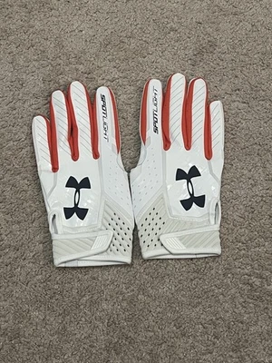 Guantes de fútbol americano Auburn University Under Armour emitidos por el equipo Spotlight talla grande Foto 1 de 2