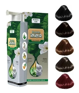 HUANG YI Plant-Based Hair Color - Non-Damaging Bubble Dye for Gray Coverage, ... - Picture 1 of 9