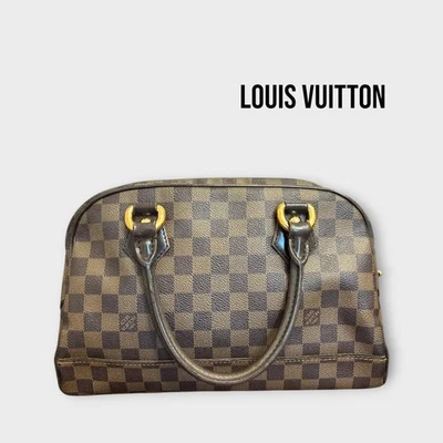 LOUIS VUITTON Handbag Mini Boston Bag Brown Damier Duomo N60008 Canvas Used - Image 1 of 4