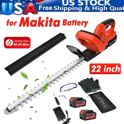 22 Inch Handheld Electric Cordless Hedge Trimmer Bush Trimmer with 2* Battery - Image 1 of 4