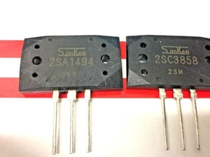 4 coppie | 2SA1494 + 2SC3858 Transistor affondati PNP + NPN 200V 17A 200W 20MHz - Foto 1 di 1