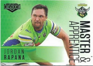 2018 NRL Elite Master & Apprentice (MA 3) Jordan RAPANA Raiders - Picture 1 of 1