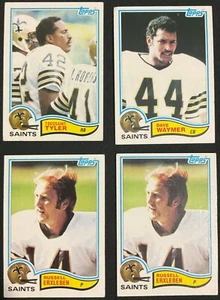 New Orleans Saints 1982 Topps Football NFL Trading Cards #412 #413 #405 - Qty 4 - Picture 1 of 2