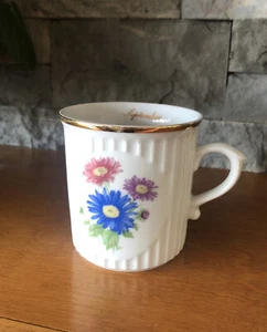 Porcelain Coffee Cup Mug SEPTEMBER Flower Duchcovsky Orig. Crown Czech Bohemia - Picture 1 of 5