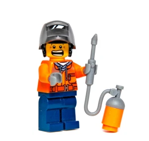 Lego City Fire Minifigure - Welder in Safety Jacket (cty1115) 60248 - Picture 1 of 8
