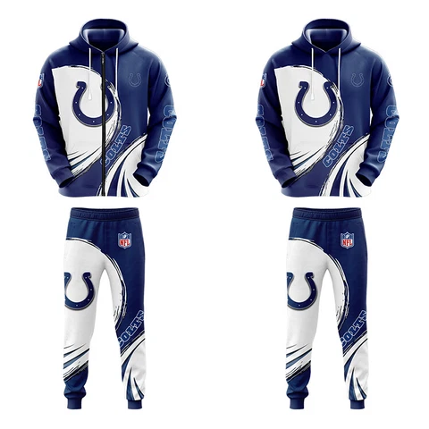 Indianapolis Colts Mens Tracksuit Hoodies Sweatshirts Active Pants Sweatpants Cover