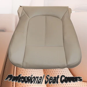 For 2011-16 Ford F250 Lariat Passenger Bottom Perforated Leather Seat Cover Tan - Picture 1 of 10