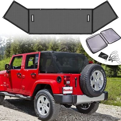 Cubierta de parasol de malla para jaula de puerta para Jeep Wrangler JK Unlimited 2007-2018 4 puertas Foto 1 de 4