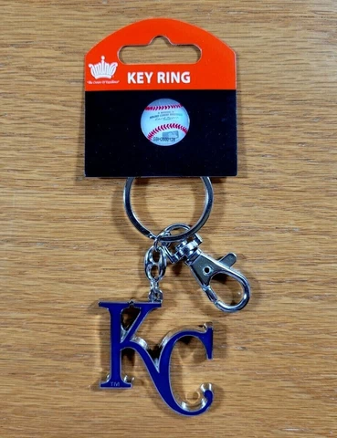 KANSAS CITY ROYALS Team Logo MLB Baseball Aminco Quality Metal Key Ring Keychain Cover