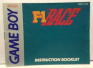 F-1 Race Nintendo Gameboy Instruction Manual Booklet - Picture 1 of 1