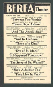 1944 Teatro Berea oh mostrando que sucedió mañana con Powell y L Darnell etc. - Imagen 1 de 1