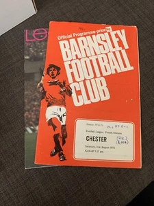 1974/75 Barnsley V Chester Football/Soccer Programme - Picture 1 of 3