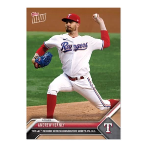 Andrew Heaney - 2023 MLB TOPPS NOW Card 92 - Ties AL Record 9 Consecutive Whiffs - Picture 1 of 2