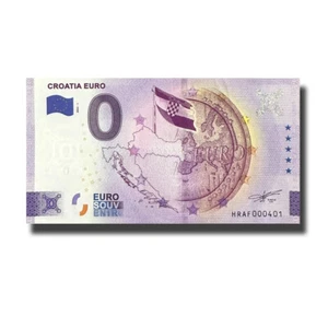 Billete de recuerdo de 0 euros Croacia Euro Croacia HRAF 2022-1 sin circular - Imagen 1 de 3