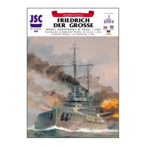 SMS Friedrish Der Grosse modellino carta corazzata tedesca prima guerra mondiale scala 1:250 - Foto 1 di 1