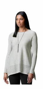 Simply Vera Wang Womens Gray Crewneck Lightweight Knit Tunic Top Plus Sz XXL NWT - Picture 1 of 7