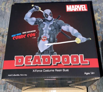 DEADPOOL X-FORCE Costume Resin Bust #57/500 Diamond Select Toys Marvel NYCC New - Image 1 of 4