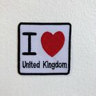 I Love United Kingdom Badge Iron Sew on Embroidered Patch