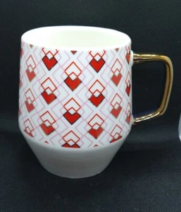 Edible Arrangements Geometric Triangle Heart Coffee Mug Cup Shapes Gold Handle - Picture 1 of 6