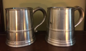 Pair VTG 'Royal Selangor' 3 1/2" Pewter Beer Mugs - Picture 1 of 5