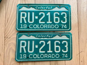 Paar Nummernschilder Colorado 1974 - Bild 1 von 4
