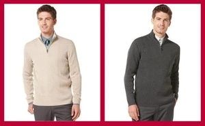 Perry Ellis ~ Variga Zip Neck Ribbed Sweater Men's Size 2X-Large $79 NWT - Picture 1 of 3