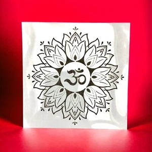 XXL Schablone 30 x 30 cm Om Shanti Nr. 206 Mixed Media Airbrush Wand Textil - Bild 1 von 4