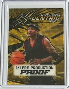 2024 Leaf X-Centric Allen Iverson Super Prismatic Gold Proof 1/1 - Picture 1 of 1